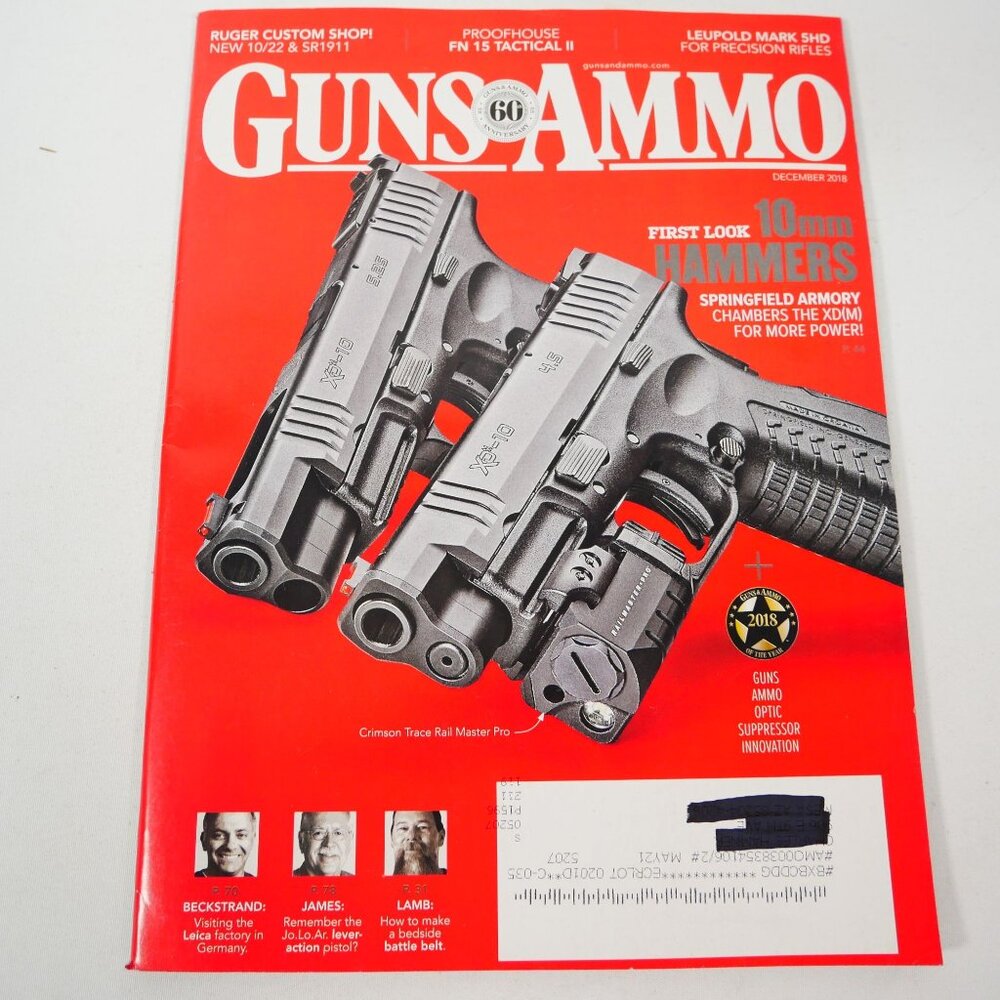 Lot Of 8 Guns & Ammo Magazines 2018 Issues Featuring Firearms & Accessories - Picture 16 of 16